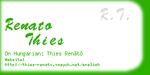 renato thies business card